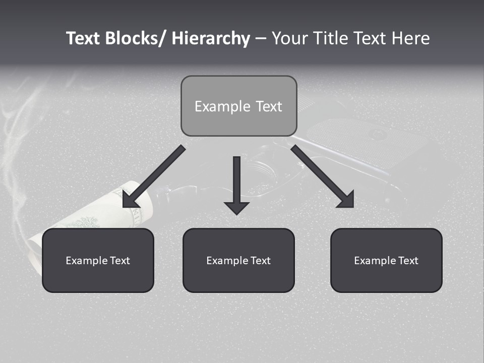 A Gun With Money Coming Out Of It PowerPoint Template