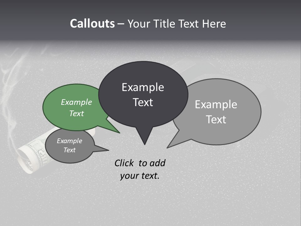 A Gun With Money Coming Out Of It PowerPoint Template