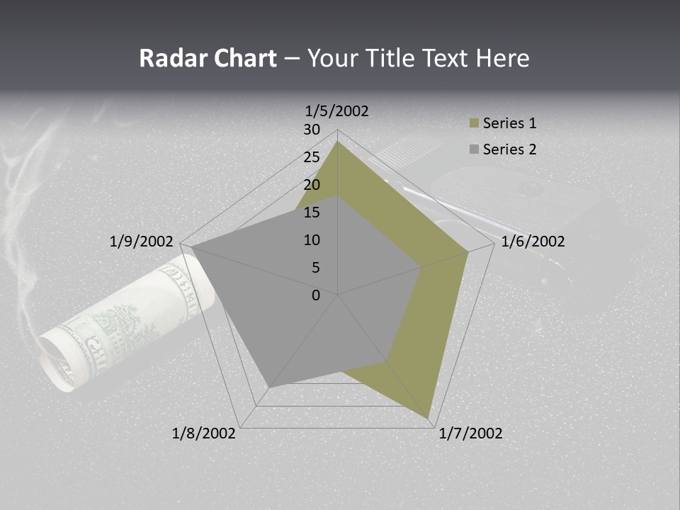 A Gun With Money Coming Out Of It PowerPoint Template