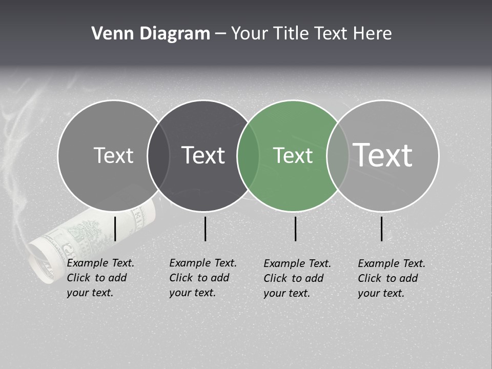 A Gun With Money Coming Out Of It PowerPoint Template