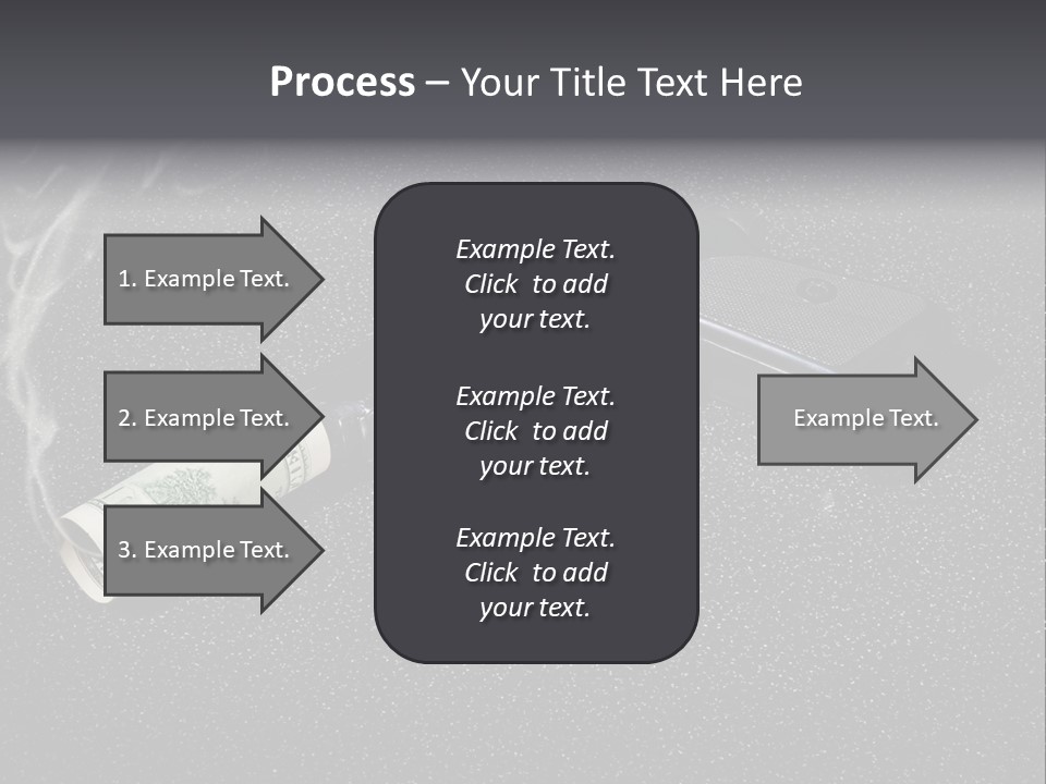 A Gun With Money Coming Out Of It PowerPoint Template