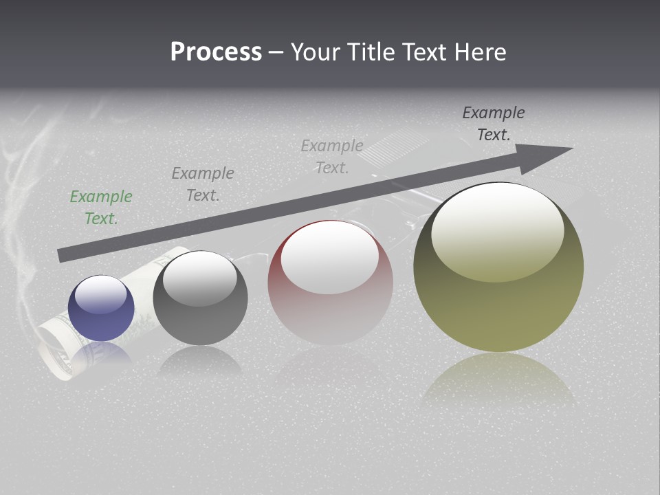 A Gun With Money Coming Out Of It PowerPoint Template