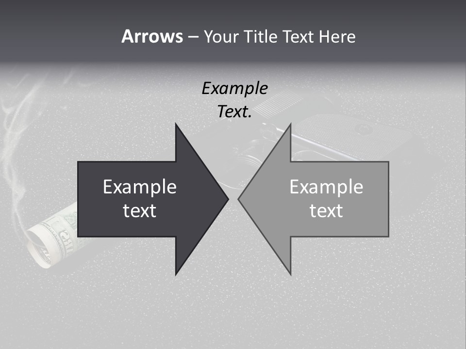 A Gun With Money Coming Out Of It PowerPoint Template