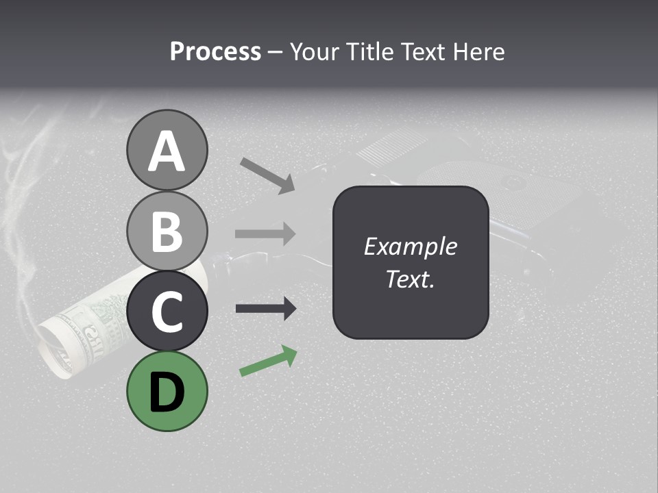 A Gun With Money Coming Out Of It PowerPoint Template