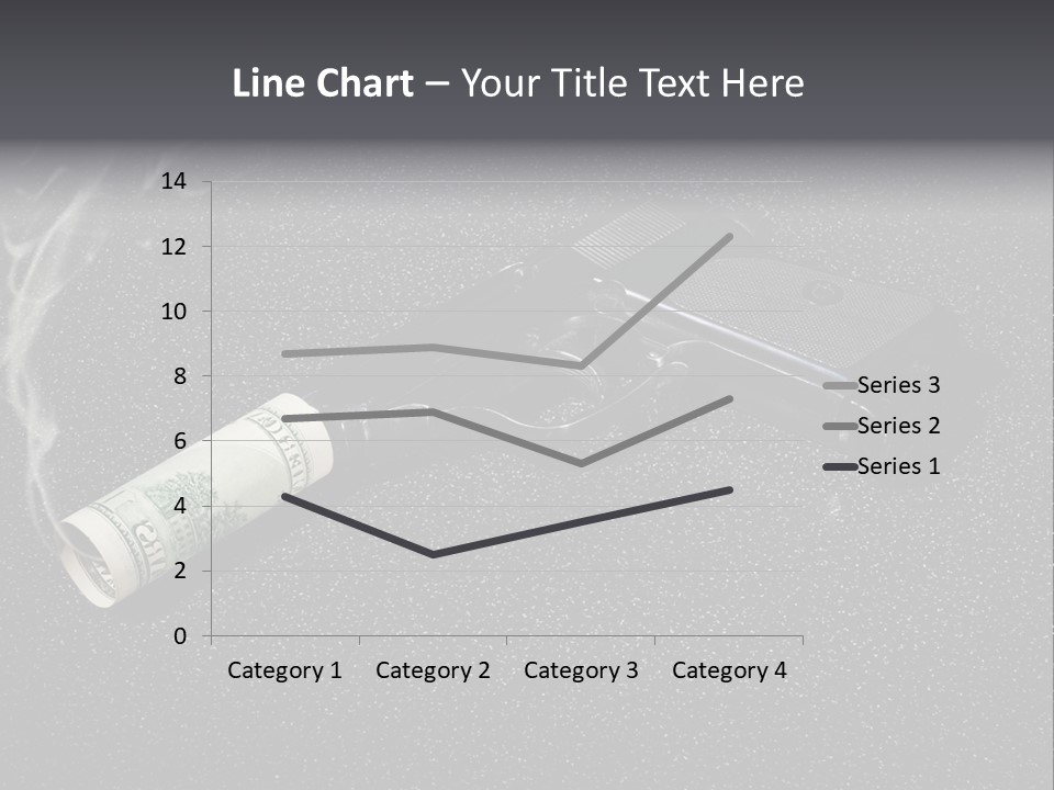 A Gun With Money Coming Out Of It PowerPoint Template