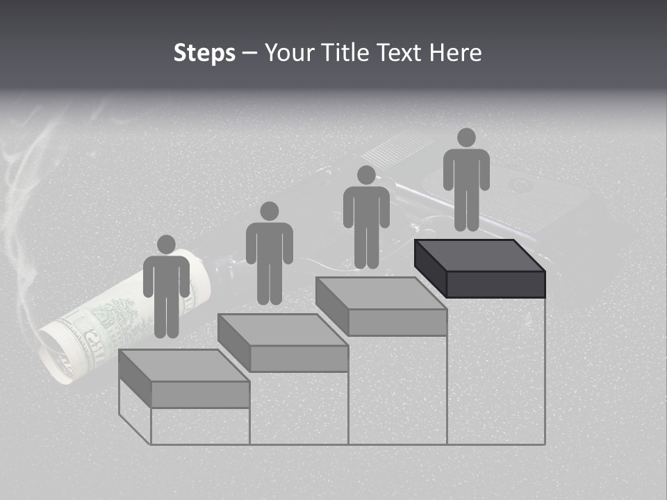 A Gun With Money Coming Out Of It PowerPoint Template