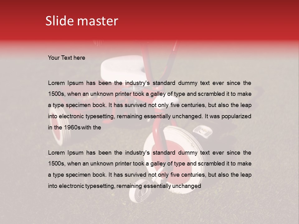 Nobody Seat Bicycle PowerPoint Template