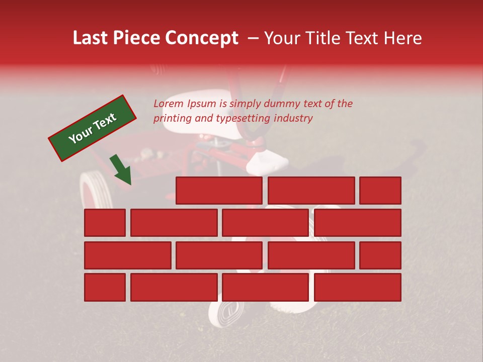 Nobody Seat Bicycle PowerPoint Template