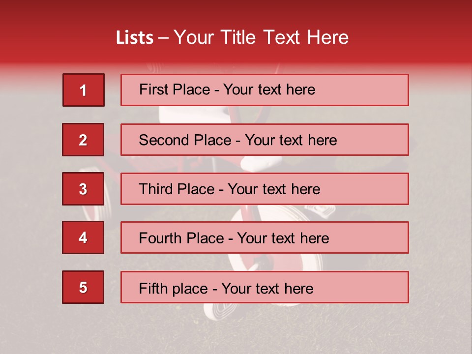 Nobody Seat Bicycle PowerPoint Template