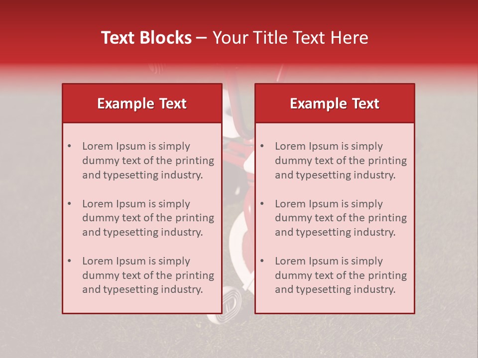 Nobody Seat Bicycle PowerPoint Template