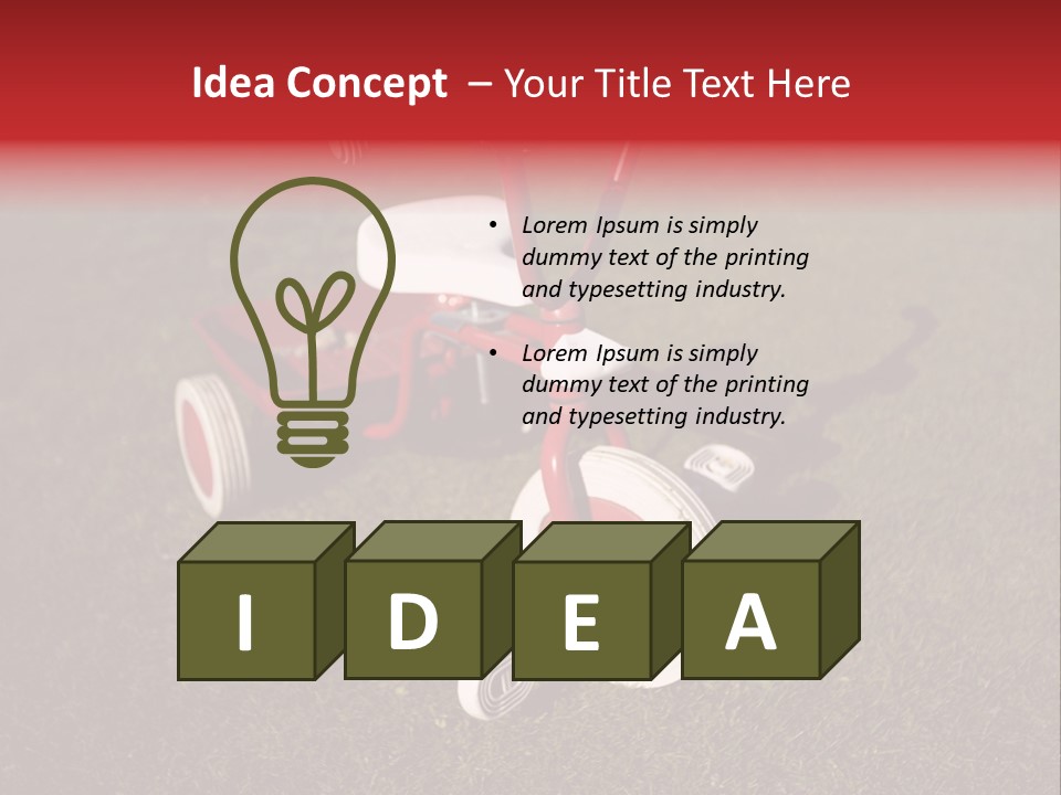 Nobody Seat Bicycle PowerPoint Template
