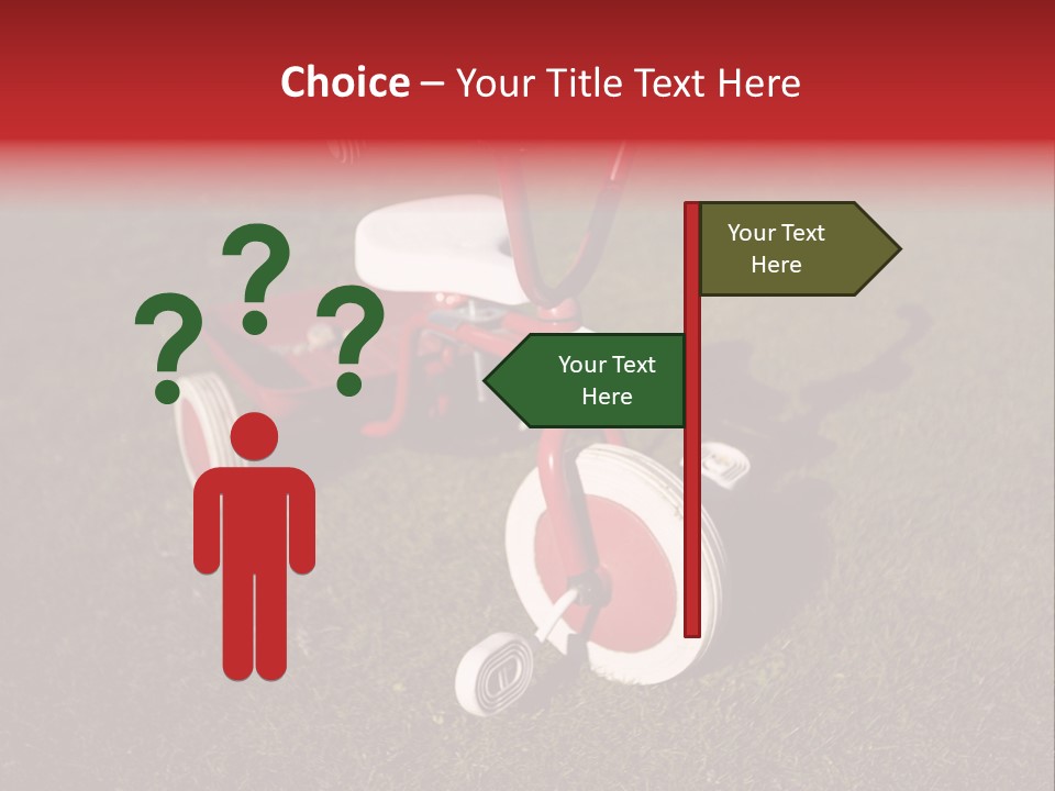 Nobody Seat Bicycle PowerPoint Template
