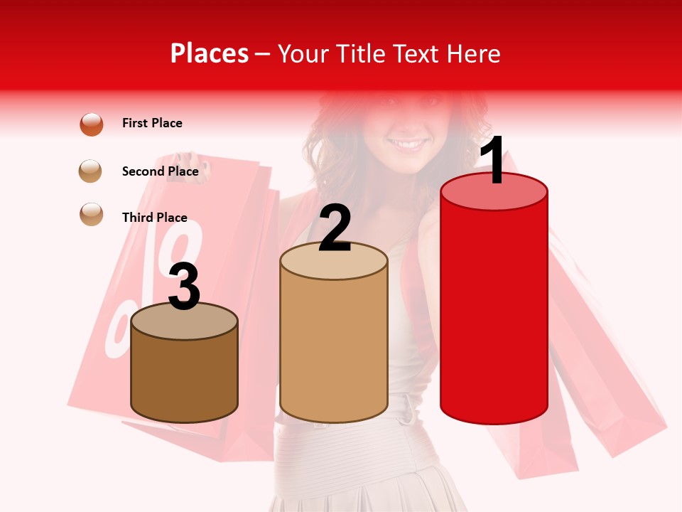 A Woman Holding Shopping Bags And A Sale Sign PowerPoint Template