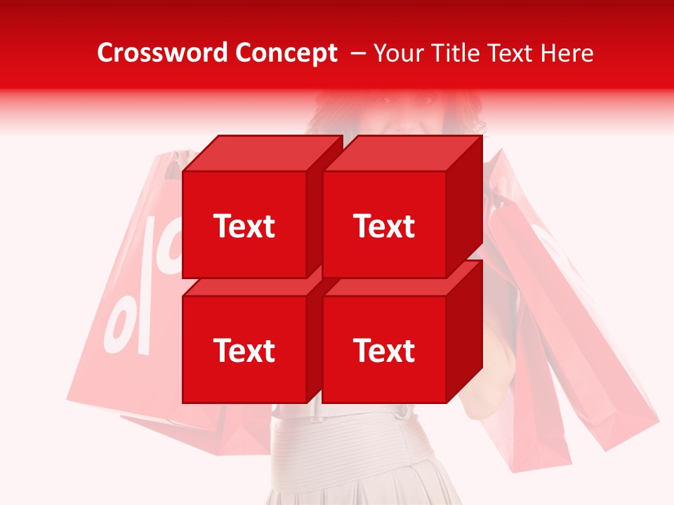 A Woman Holding Shopping Bags And A Sale Sign PowerPoint Template