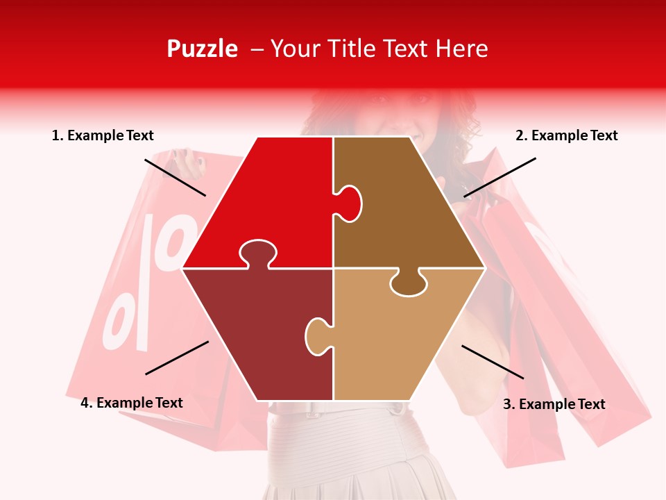 A Woman Holding Shopping Bags And A Sale Sign PowerPoint Template