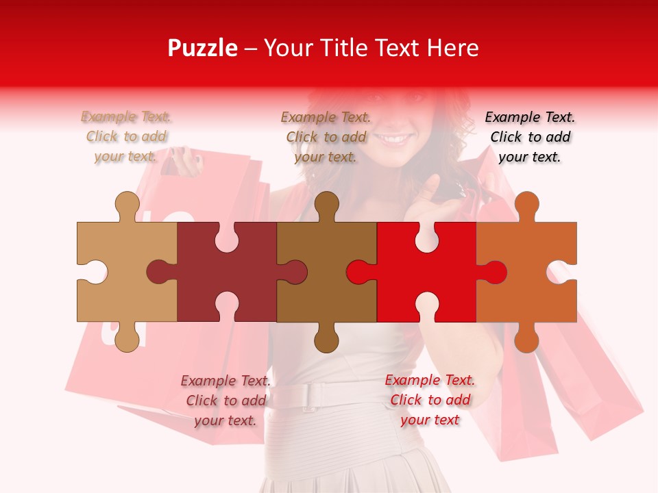 A Woman Holding Shopping Bags And A Sale Sign PowerPoint Template