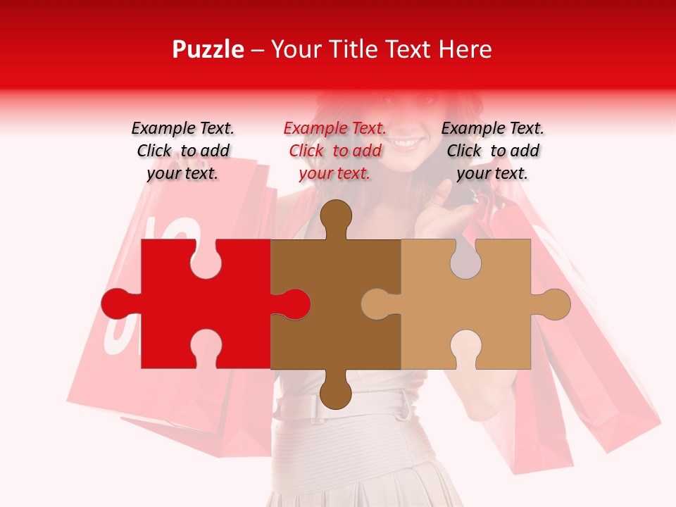 A Woman Holding Shopping Bags And A Sale Sign PowerPoint Template