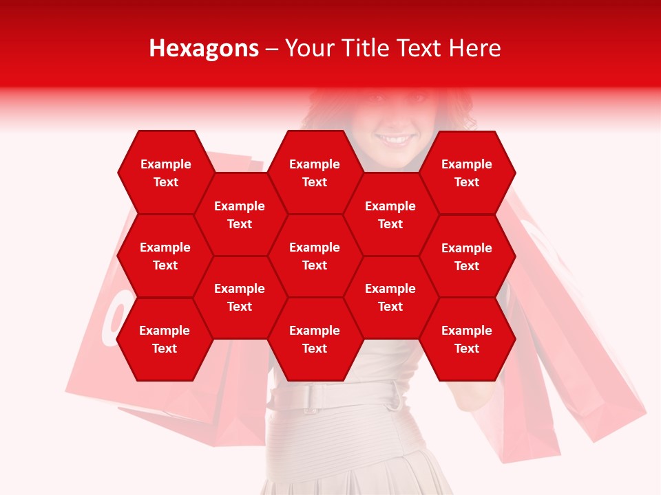 A Woman Holding Shopping Bags And A Sale Sign PowerPoint Template