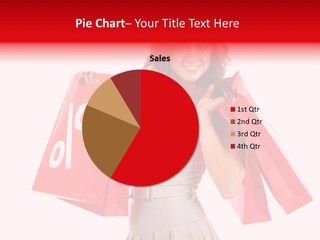A Woman Holding Shopping Bags And A Sale Sign PowerPoint Template
