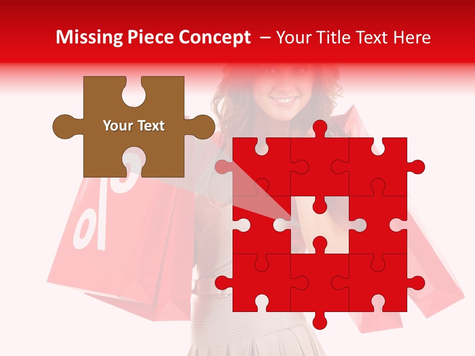 A Woman Holding Shopping Bags And A Sale Sign PowerPoint Template