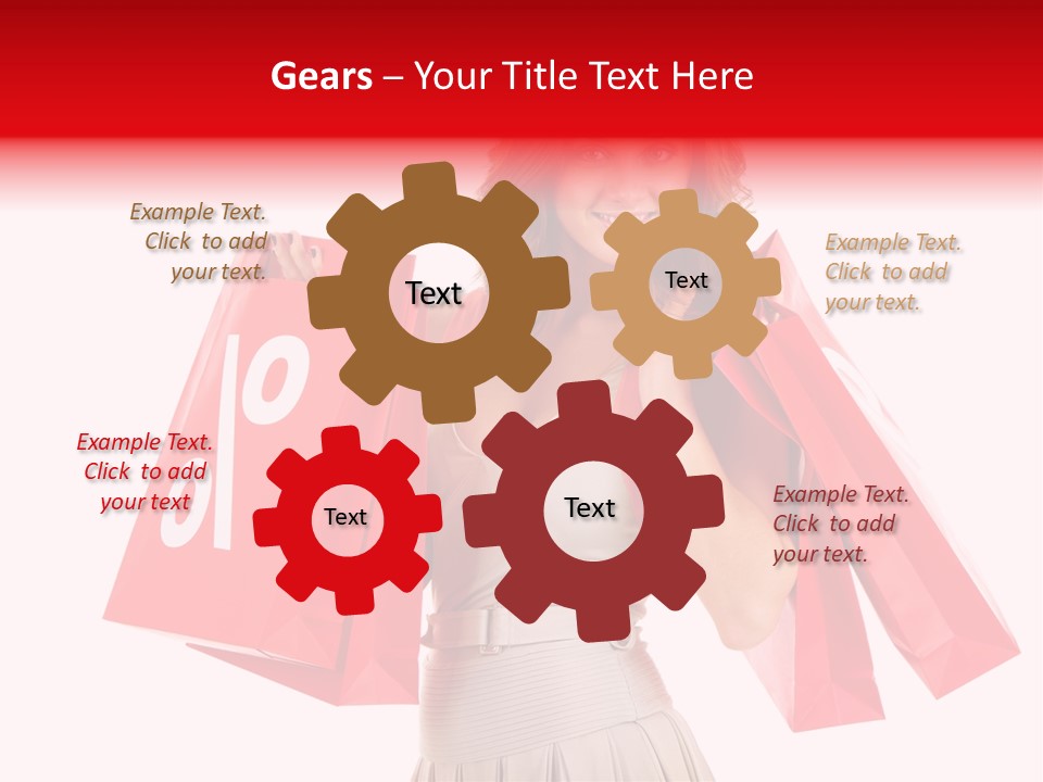 A Woman Holding Shopping Bags And A Sale Sign PowerPoint Template