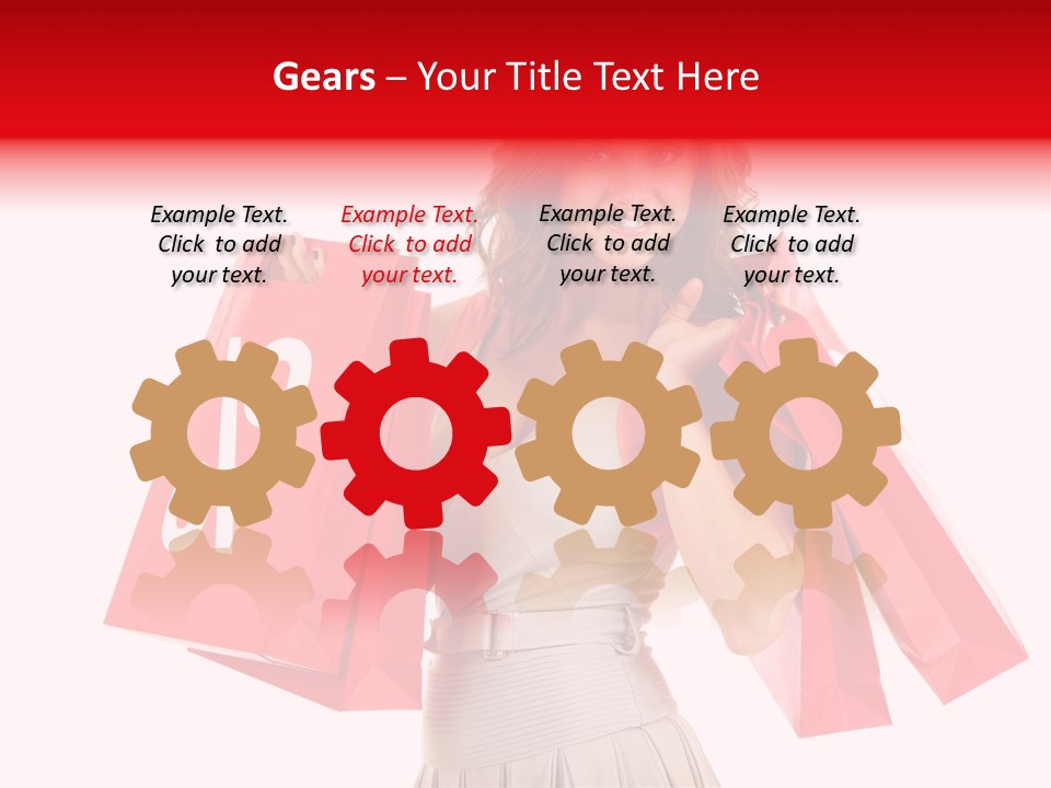 A Woman Holding Shopping Bags And A Sale Sign PowerPoint Template