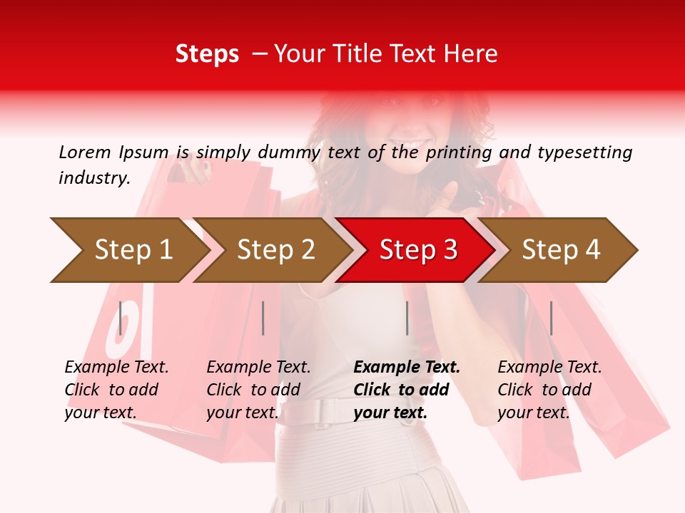 A Woman Holding Shopping Bags And A Sale Sign PowerPoint Template