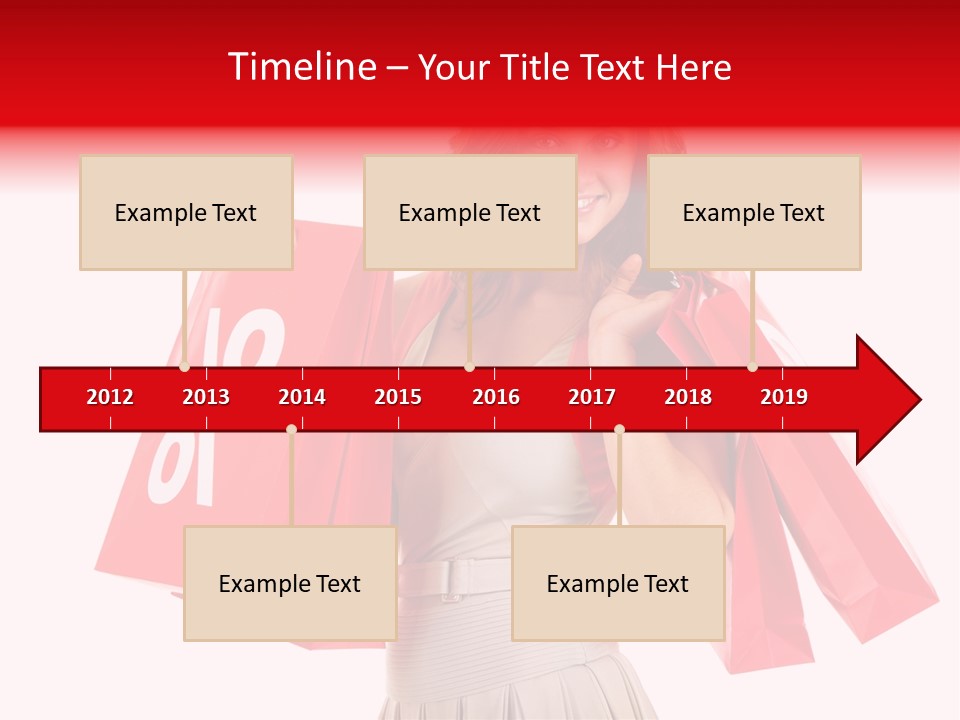 A Woman Holding Shopping Bags And A Sale Sign PowerPoint Template