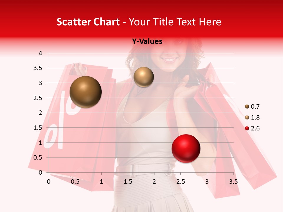 A Woman Holding Shopping Bags And A Sale Sign PowerPoint Template