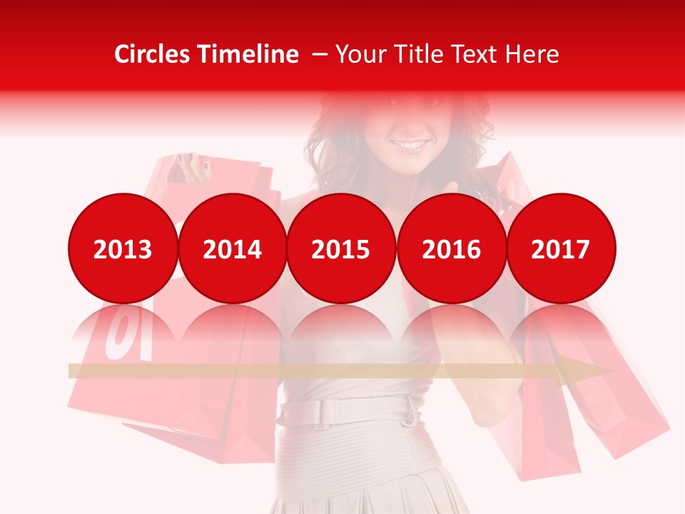 A Woman Holding Shopping Bags And A Sale Sign PowerPoint Template