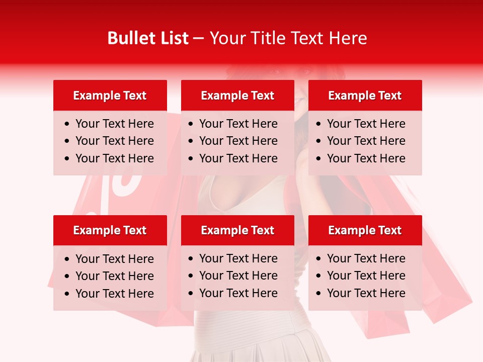 A Woman Holding Shopping Bags And A Sale Sign PowerPoint Template