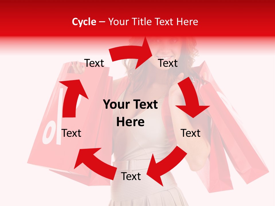 A Woman Holding Shopping Bags And A Sale Sign PowerPoint Template