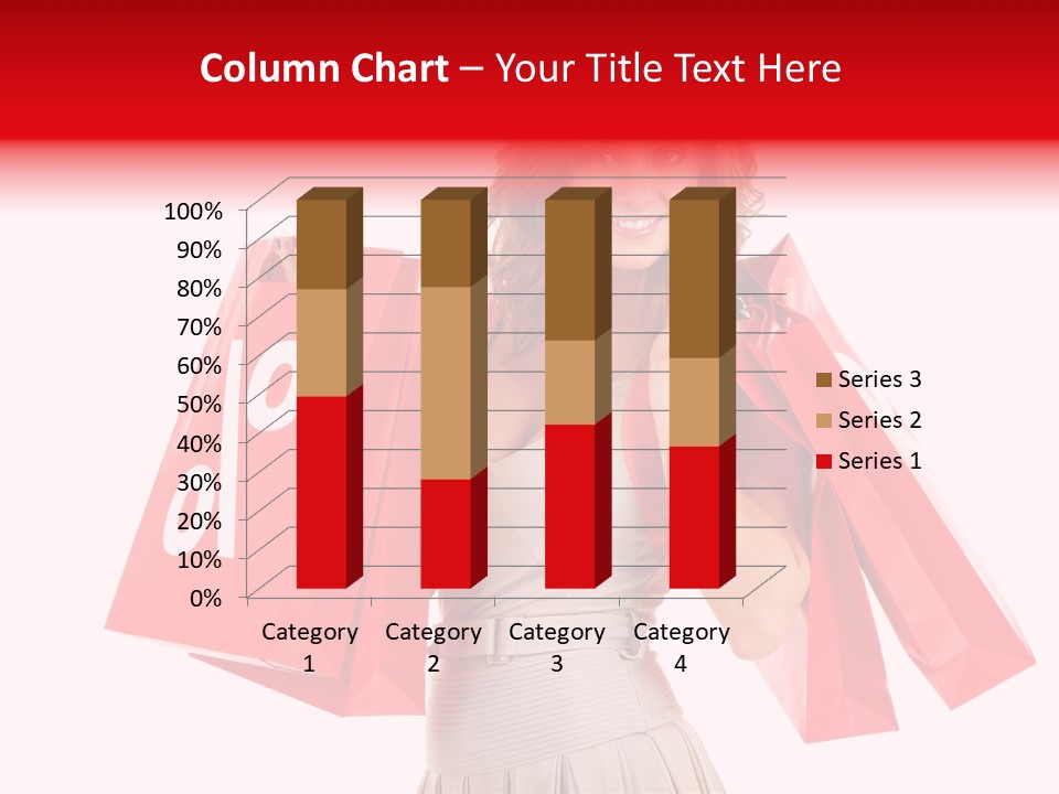 A Woman Holding Shopping Bags And A Sale Sign PowerPoint Template