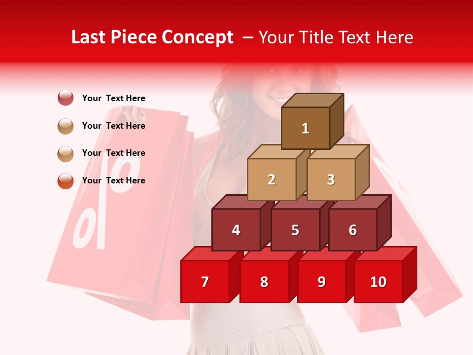 A Woman Holding Shopping Bags And A Sale Sign PowerPoint Template