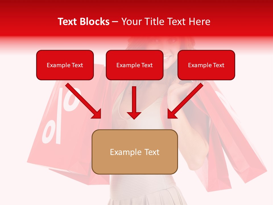 A Woman Holding Shopping Bags And A Sale Sign PowerPoint Template