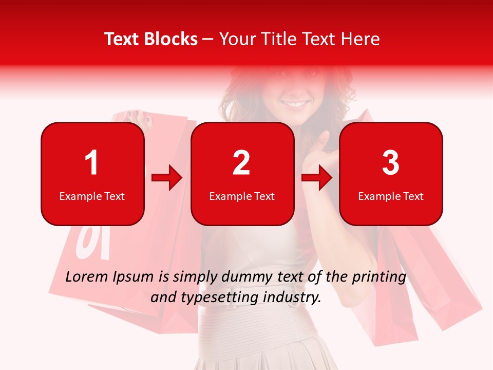 A Woman Holding Shopping Bags And A Sale Sign PowerPoint Template