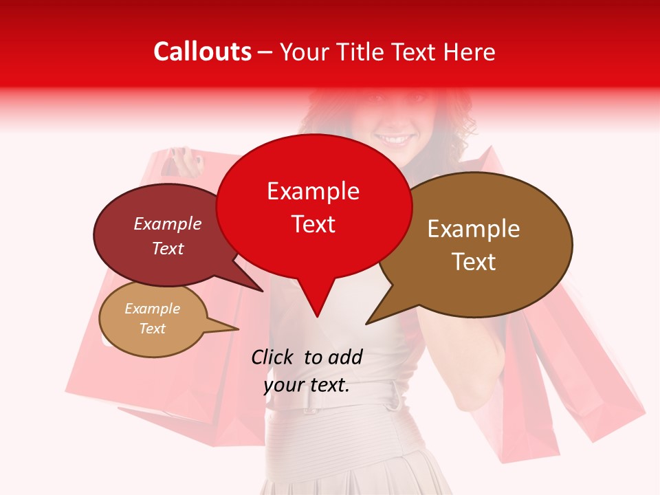 A Woman Holding Shopping Bags And A Sale Sign PowerPoint Template