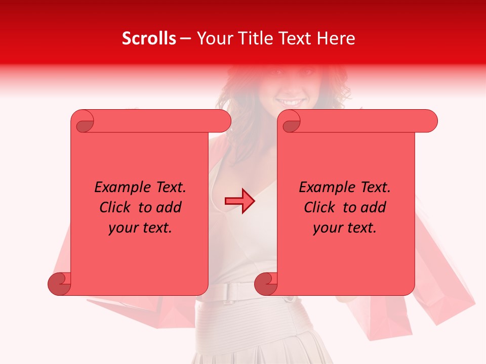 A Woman Holding Shopping Bags And A Sale Sign PowerPoint Template