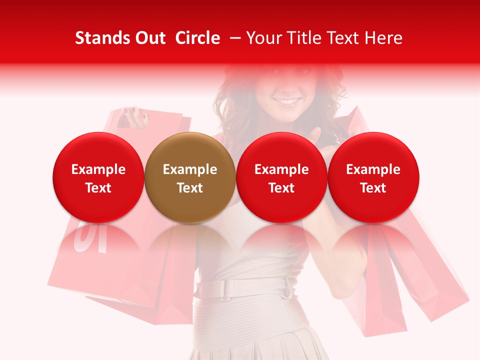 A Woman Holding Shopping Bags And A Sale Sign PowerPoint Template