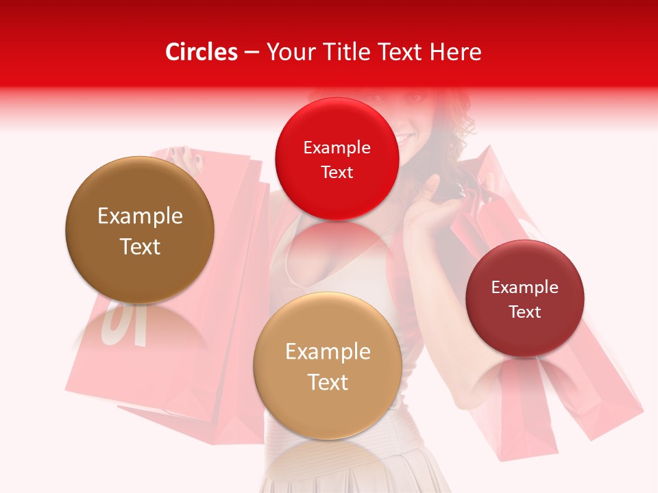 A Woman Holding Shopping Bags And A Sale Sign PowerPoint Template