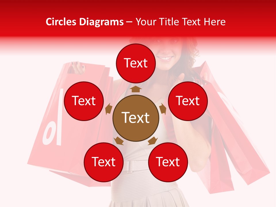 A Woman Holding Shopping Bags And A Sale Sign PowerPoint Template