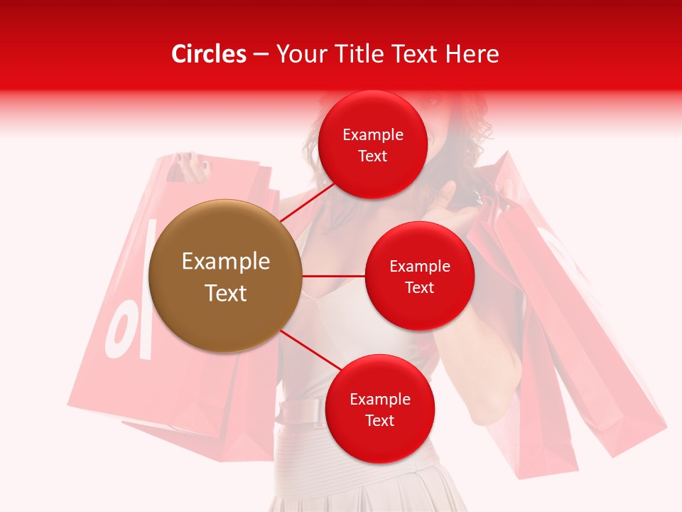 A Woman Holding Shopping Bags And A Sale Sign PowerPoint Template