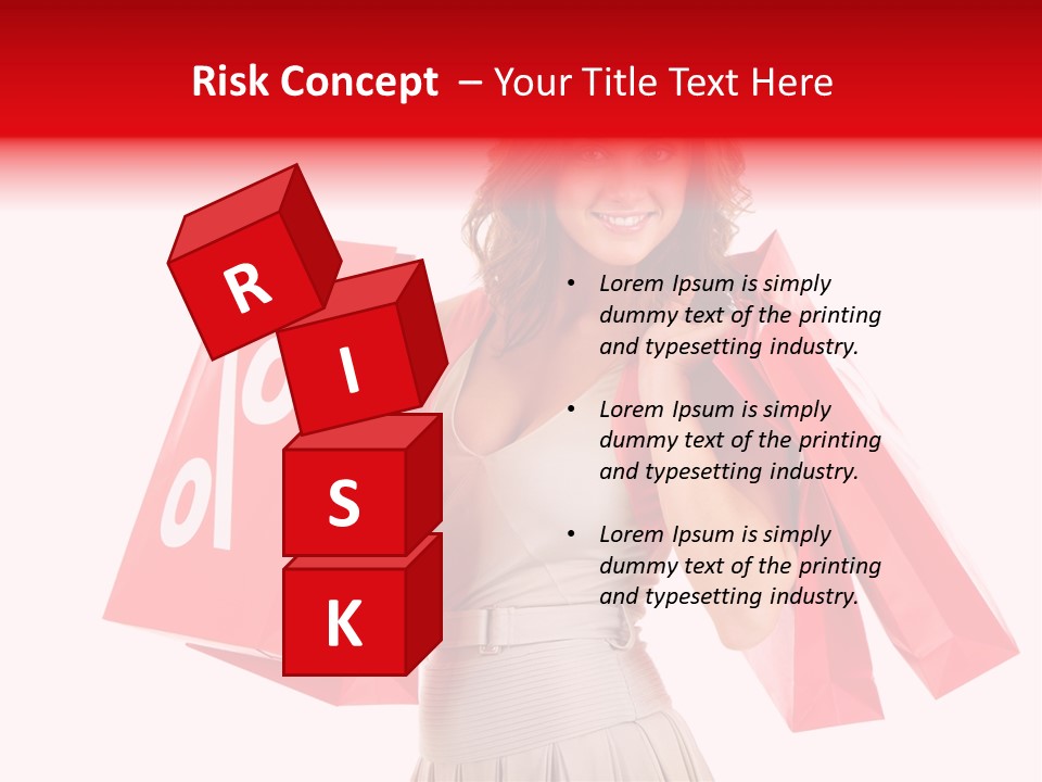 A Woman Holding Shopping Bags And A Sale Sign PowerPoint Template