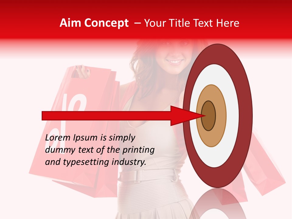 A Woman Holding Shopping Bags And A Sale Sign PowerPoint Template