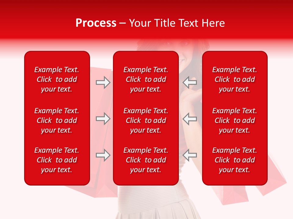 A Woman Holding Shopping Bags And A Sale Sign PowerPoint Template