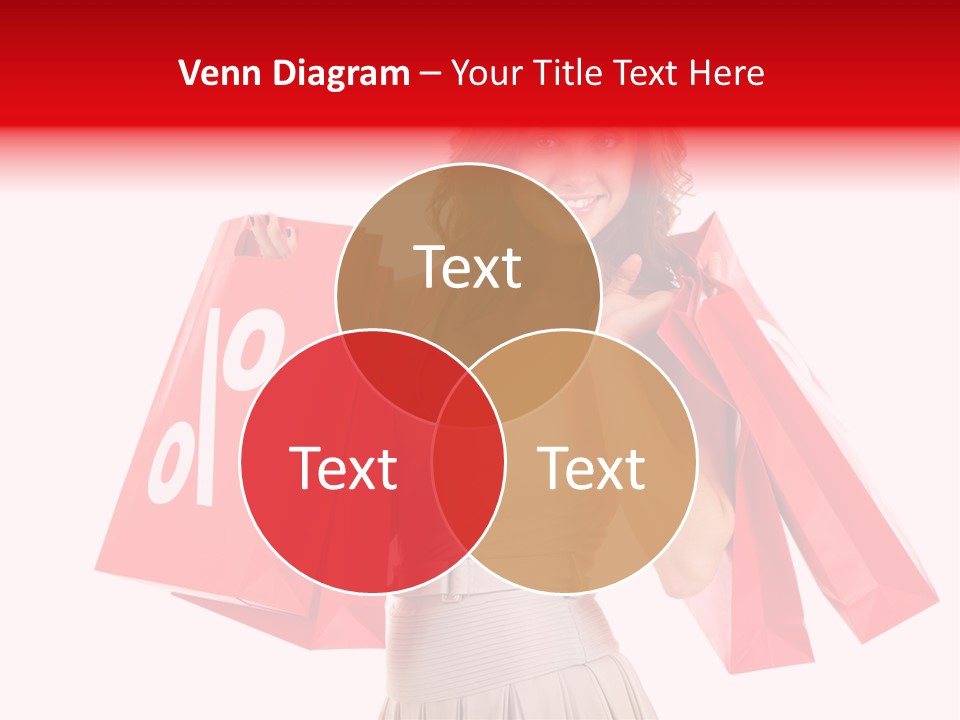 A Woman Holding Shopping Bags And A Sale Sign PowerPoint Template