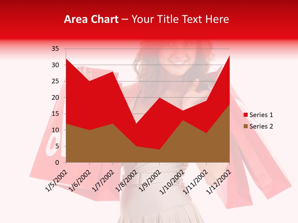 A Woman Holding Shopping Bags And A Sale Sign PowerPoint Template