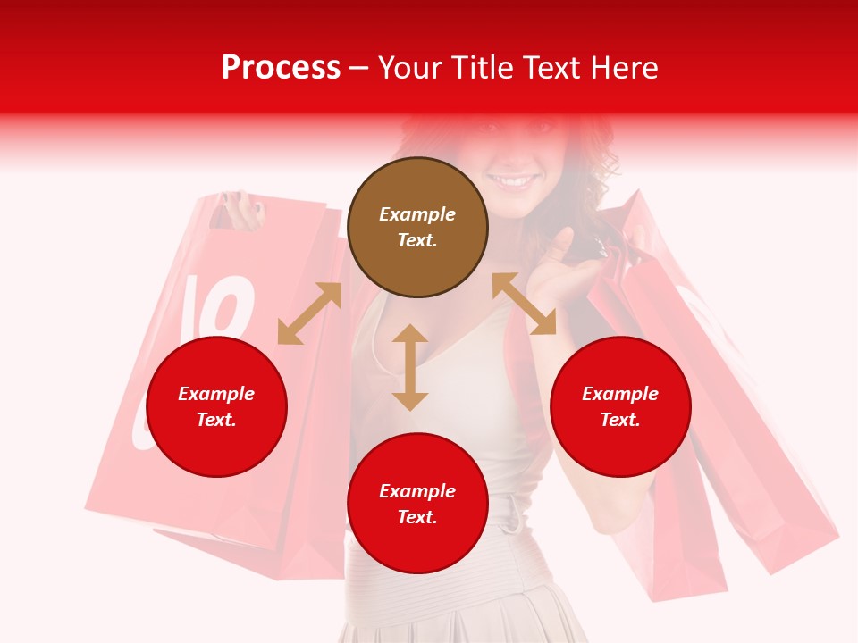 A Woman Holding Shopping Bags And A Sale Sign PowerPoint Template