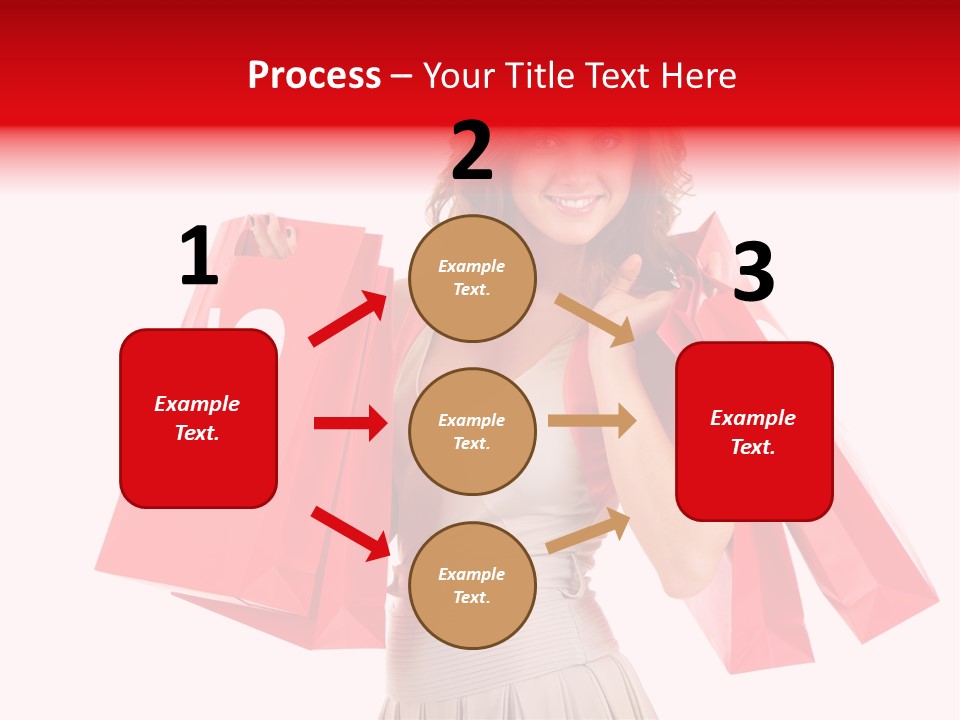 A Woman Holding Shopping Bags And A Sale Sign PowerPoint Template