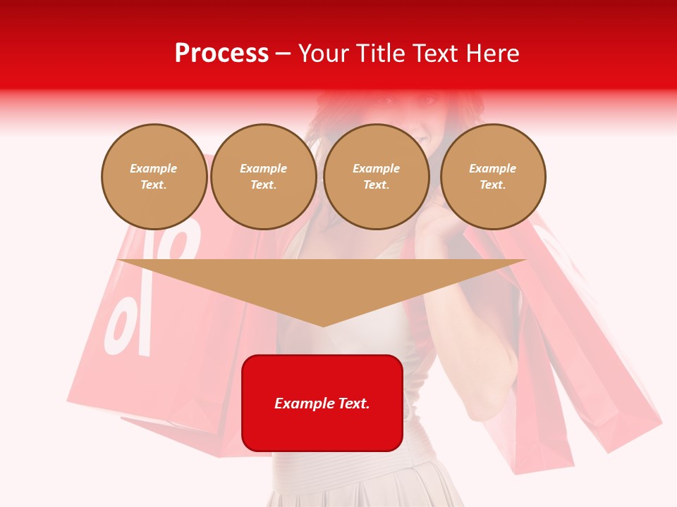 A Woman Holding Shopping Bags And A Sale Sign PowerPoint Template